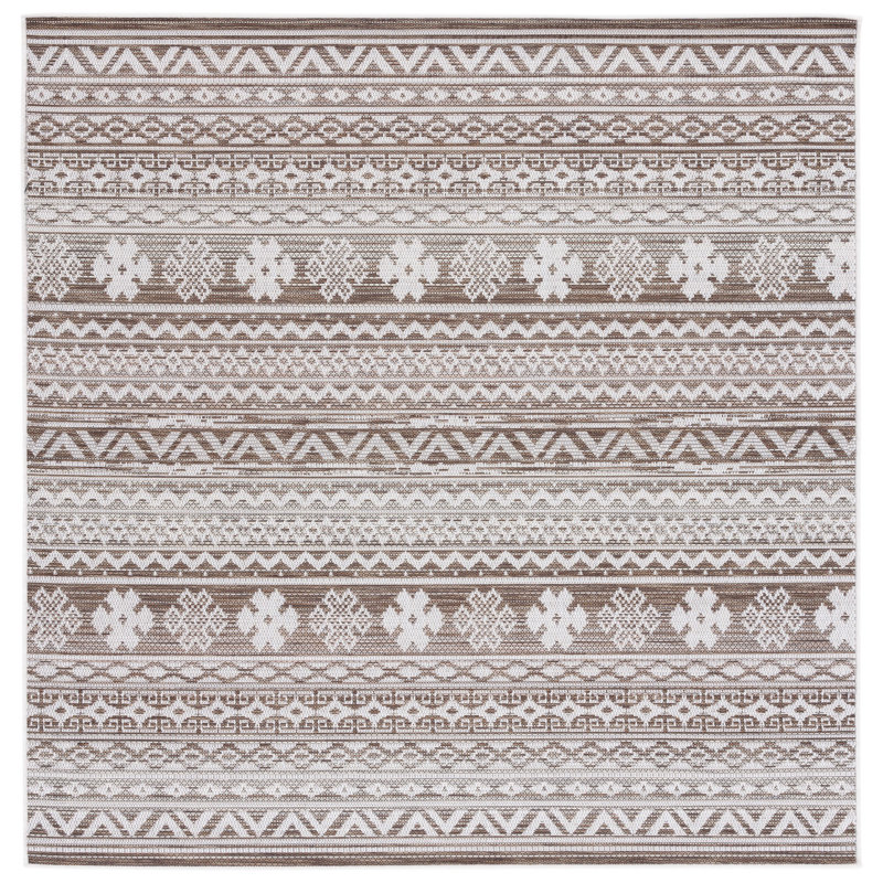 Aleyana Performance Southwestern Indoor/Outdoor Area Rug, Square 6'7"