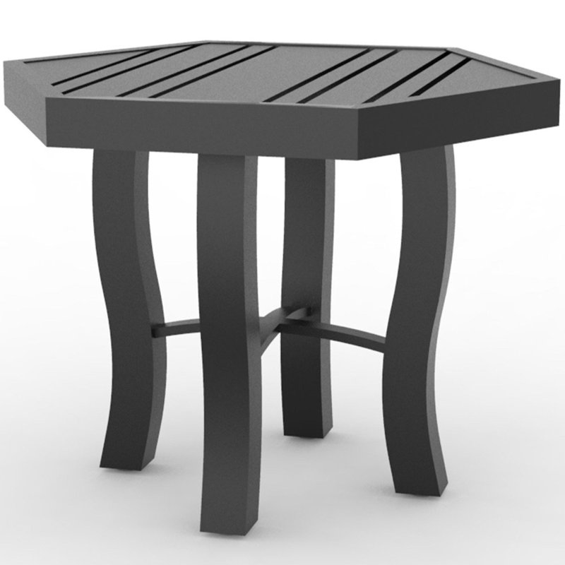 Table d'appoint hexagonale, Noir texturé