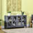 Abbra Sideboard, Buffet Cabinet with Tempered Glass Doors and Adjustable Storage Shelf, Credenza-788844528