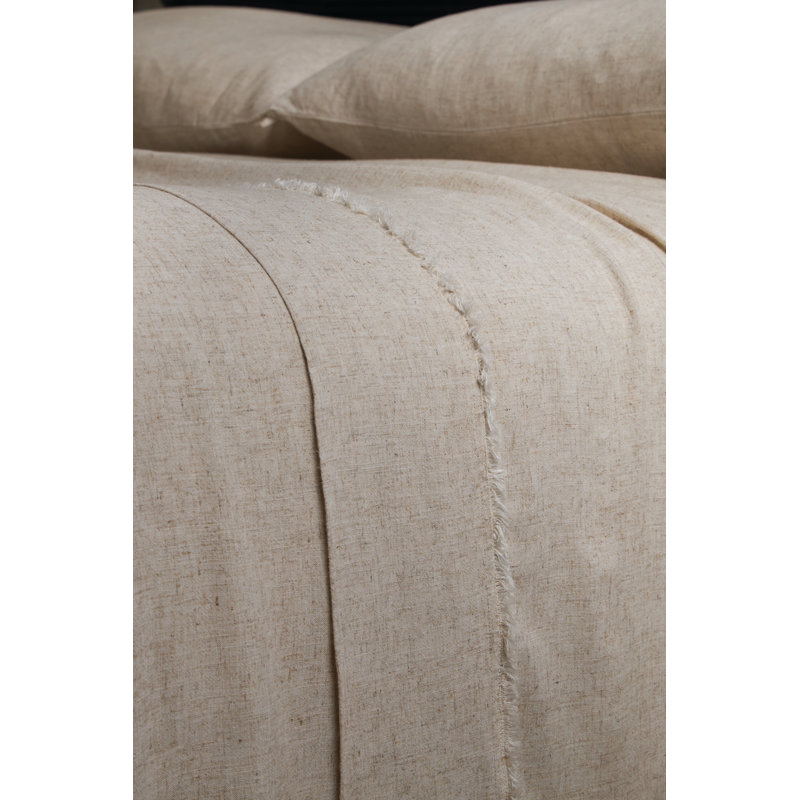 REMI - RAYON FROM BAMBOO / LINEN SHEET SET - WHITE - QUEEN (FITTED, FLAT, PAIR OF ST/Q PC), Natural