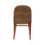 Chaise de salle à manger moderne en bois d'acacia et en ruppie maritime noyer brun bohémien moderne