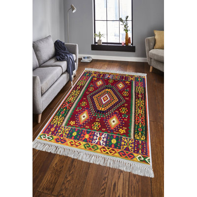 Tapis luxueux en velours (4,6 x 7,2 pi), tissu antibactérien à 100%, envers en coton antidérapant, hauteur des poils: 0,4 po | Lavable à la machine, impression numérique 3D | Parfait pour le décor du salon et de la chambre à coucher, doux et durable