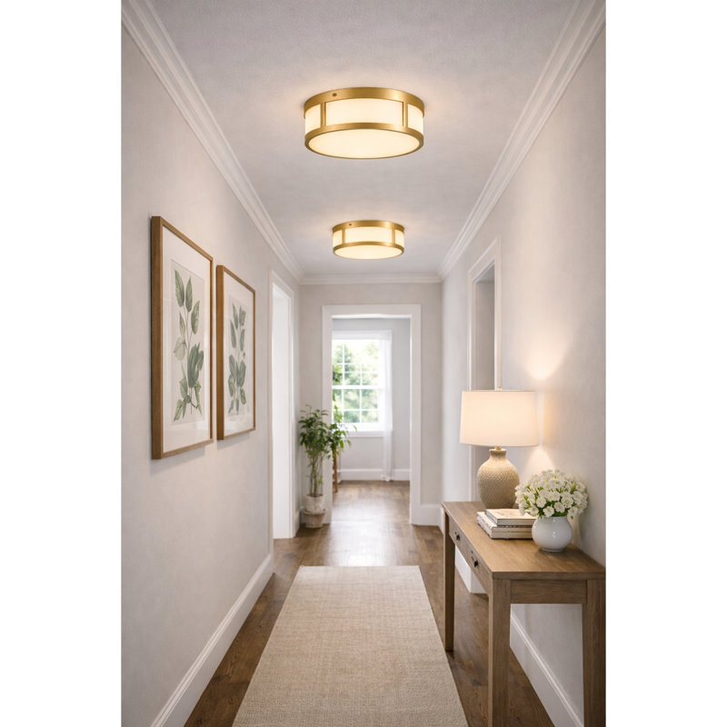 Contemporary Design Antique Brass Intgrated LED Flush Mount Light