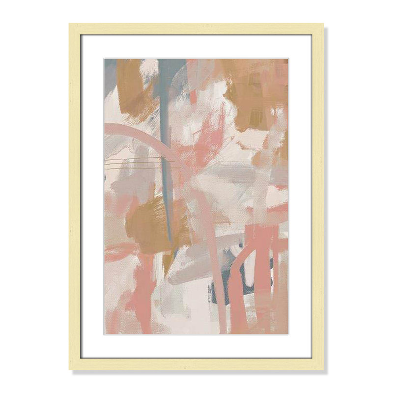 Carmelo Norah Spring Colors par Leah Straatsma, H 23 po x l 17 po x P 1,25 po, Cadre doré mat