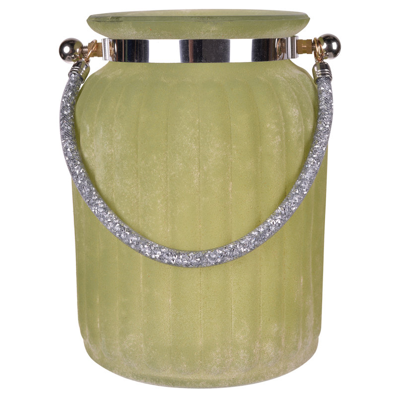 Carmel Handmade Table Vase, Green, 8" H x 6" W x 6" D