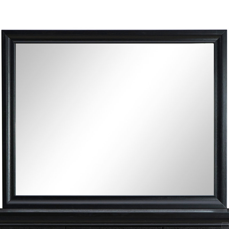 Rectangular Mirror, Black, 37" x 46"