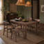 Ensemble repas 5 pièces Bristol avec chaises sculptées Bristol-451806717-445085155