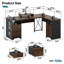 160cm L-Shaped Home Office Desk With File&storage Drawers And Cabinet,Executive Desk With Monitor Stand-1866071134