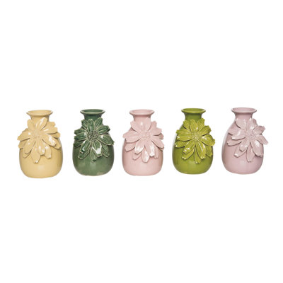 Ensemble de 5 vases en céramique Gerber Daisy