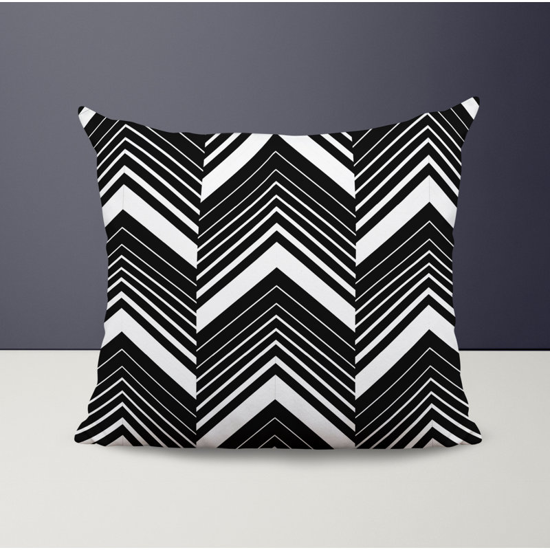 Housse et insert de coussin décoratif en polyester, L 17 po x H 17 po, Noir