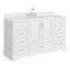 Ensemble de meuble-lavabo simple 60,25 po avec plateau en quartz Abshire-94668902