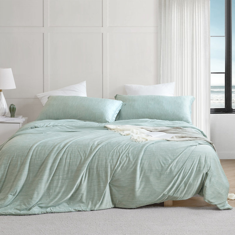 Coma Inducer Cool Summer Oversized Comforter Set, Twin Extra Long Comforter + 1 Standard Sham, Green