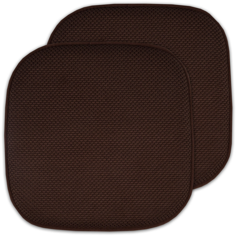 Coussins de chaise antidérapants Honeycomb, Paquet de 2, Brun