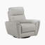 Fauteuil oscillant pivotant moderne et contemporain de 38,5 po de Shandal avec cuir fleur, pivot à 360 degrés, ressorts en mousse