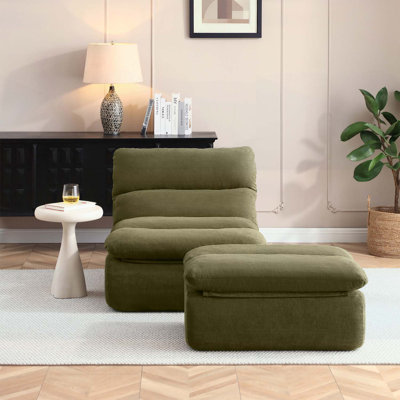 Chaise longue ergonomique avec repose-pieds