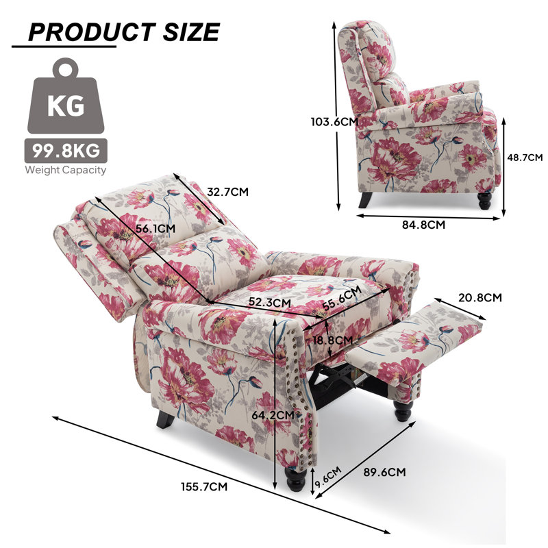 Ameiah Recliner, Pattern White