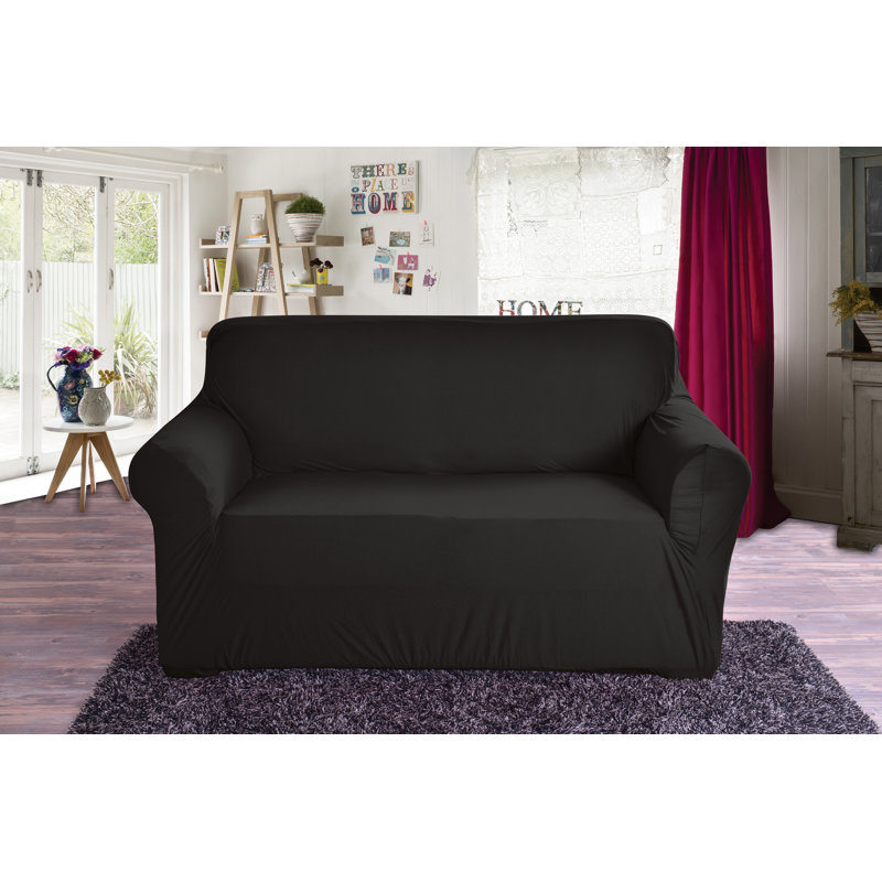 Housse pour causeuse à coussins carrés, Noir