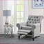 Fauteuils inclinables, fauteuil inclinable avec dossier capitonné Aidan Gris | Pieds en bois massif-123018548