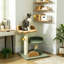52 cm Small Indoor Cat Tree with Scratching Posts, Two Beds & Hanging Toy Ball, Multicolor