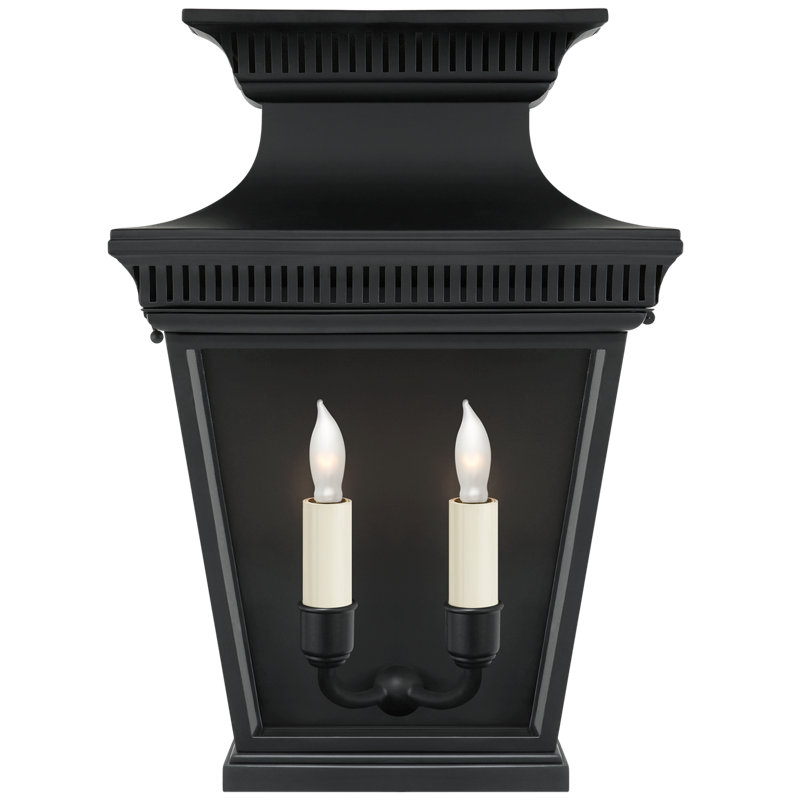 Chapman & Myers Elsinore Medium 3/4 Wall Lantern, Black