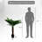 XBrand 31.5 inches H Artificial Palm Tree with Pot – Indoor & Outdoor Decoration, UV-Resistant, Low Maintenance-117186151