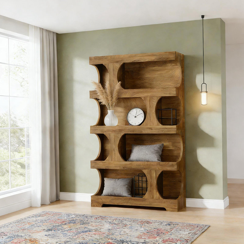 Practical Display Shelves,Bookshelf,S-Shaped Storage Bookcase