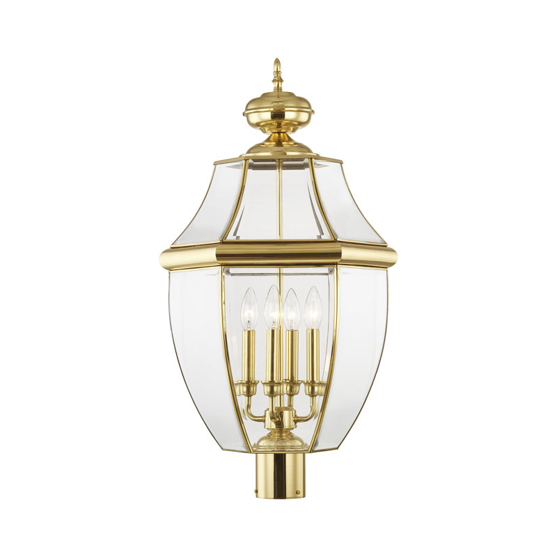 Tête de lanterne câblée 1 lumière Arelene, H 29 po x l 16 po x P 16 po, Laiton poli