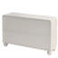Armoire de rangement blanche en verre de 46,29 po. Style moderne. Pour la cuisine, le salon, la salle de bain. Polyvalente. Porte coulissante. Fabrication. Plafond de plancher facile à assembler en blanc. Style pour la maison. Polyvalent