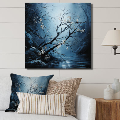 Arbre au clair de lune, arbre d'hiver IV - fruits, art mural