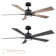 Bali Smart 5-Blade 52in Ceiling Fan 2700K-6000K CCT Selectable LED Light Kit with Remote Control and Hardware with Reversible Blades in Weathered Works With iOS or Android App