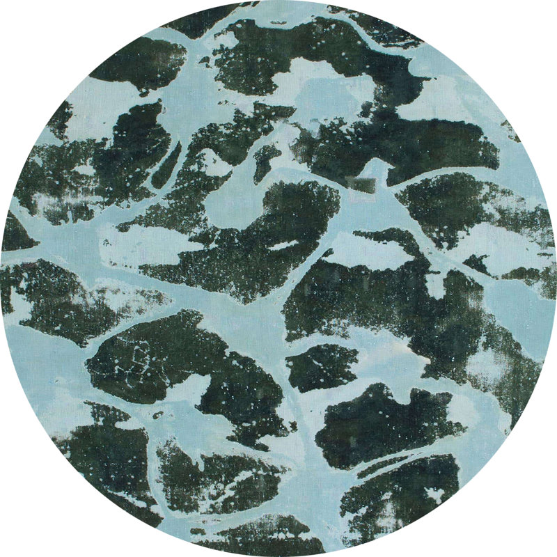 Abstract Indoor Rug, Round 3'