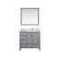 Ensemble de meuble-lavabo décalé à droite 36 po x P 22 po jacques, robinet et miroir 34 po.-66637674-90700291