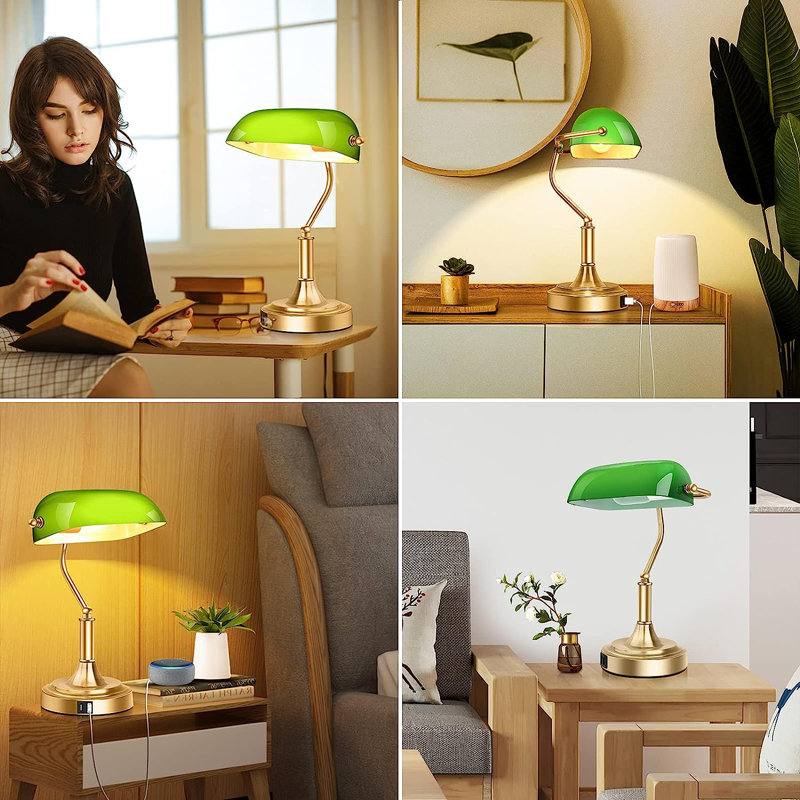Lampe de bureau en métal Janil