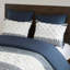 Housse de couette en coton 3 pièces, capitonnage en chenille, attrait, double / grand, imprimé grand, motif, décor, cravate intérieure