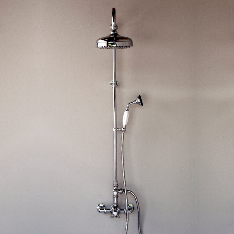 Système de douche thermostatique exposé, Satin Black