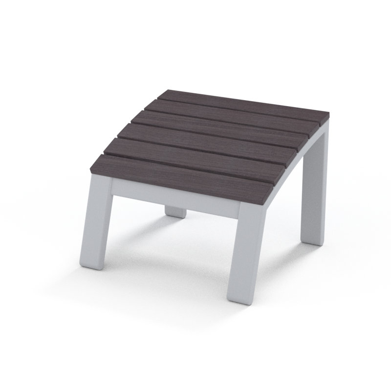 Newport Outdoor Ottoman, Snow, Boardwalk