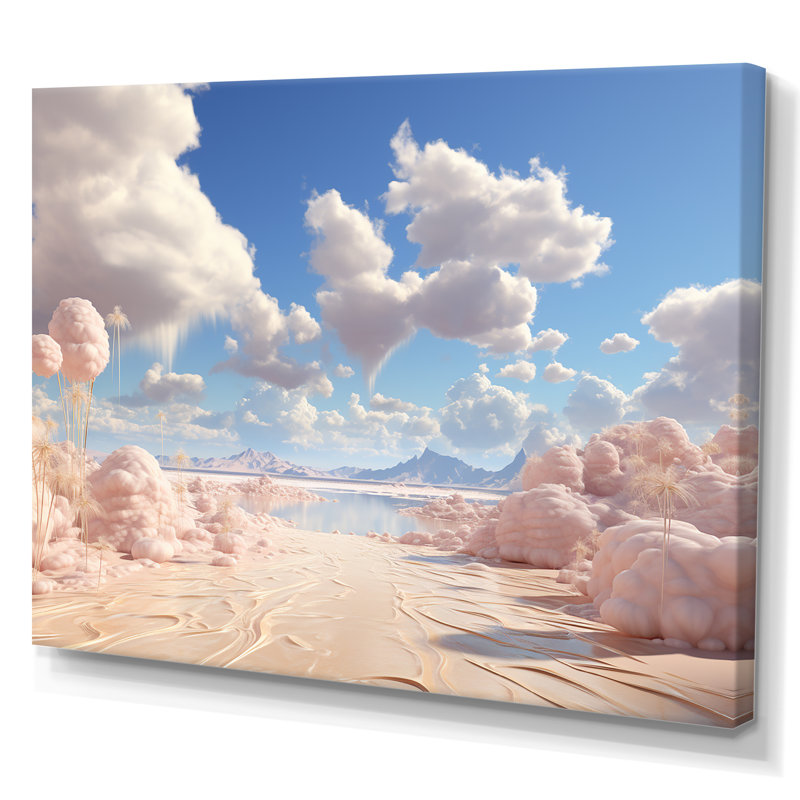 «Marshmallow Mirage Fluffy Cloud I», reproduction sur toile, H 40 po x l 30 po x P 1,5 po, Toile tendue
