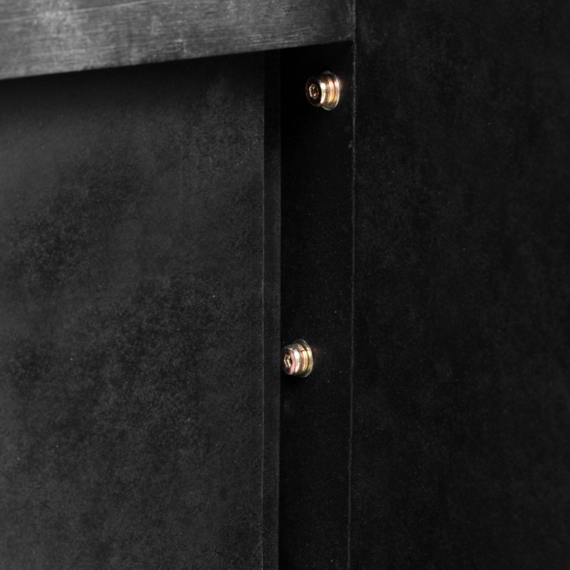 Retro Console Table With Hidden Drawers And Functionality, Antique Black