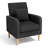 Upholstered Accent Chair Armchair with Pillow Cushion, Reading Side Chair Single Sofa with Wood Legs-1674612847