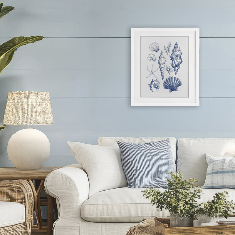 Collection Soft Nautical, reproduction encadrée sous verre, design par 1x, H 21 po x l 17 po, Blanc