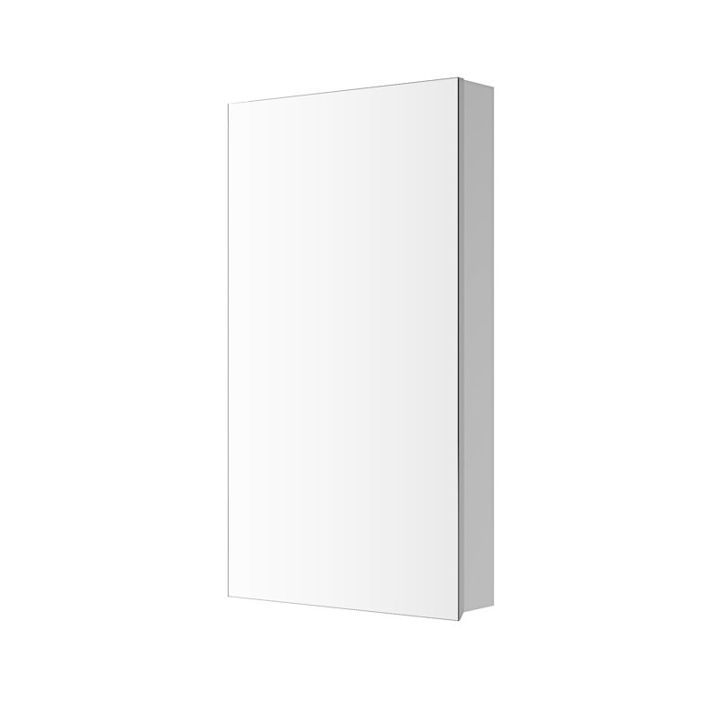 Armoire à pharmacie de salle de bain 20 po x 36 po avec miroir biseauté - ouverture à gauche, compartiment de rangement spacieux, bois d'ingénierie robuste, miroir haute définition à charnière, charnières l 20 po x H 36 po