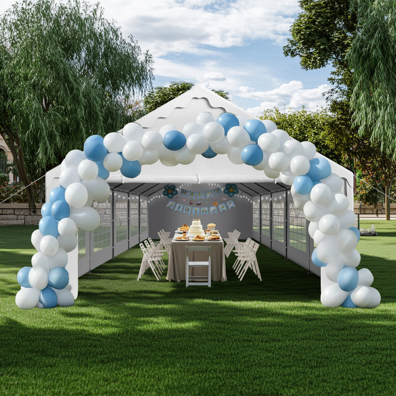 16 Ft. W X 32 Ft. D Canopy Tent With 5 Removable Side Walls Heavy Duty Party Tents For Parties