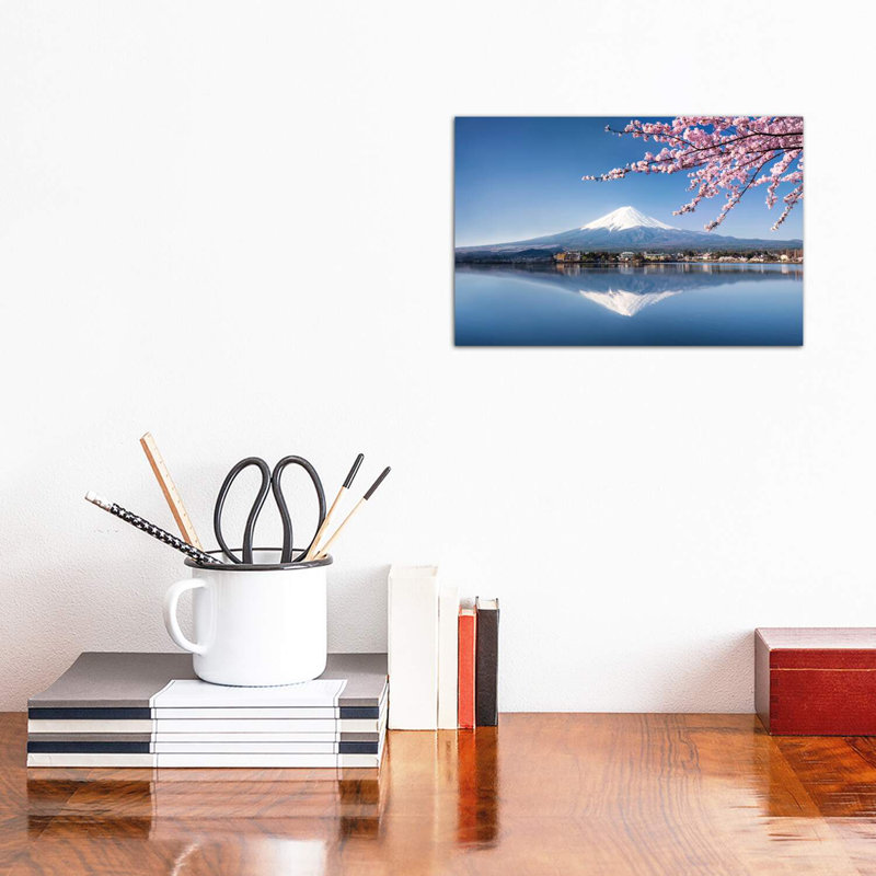 Mount Fuji In Spring by Jan Becke - Wrapped Canvas Print, 20.32 cm H x 30.48 cm W