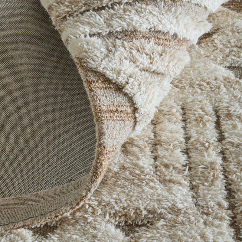 Anica Modern Geometric Ivory Area Rug, Rectangle 9' x 12'