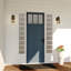 Lanterne murale d'extérieur en fer oxydé / orme bruni H 11,75 po