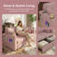 Canapé modulaire en chenille rose moderne avec charge USB, rangement et porte-gobelet - Canapé modulaire 2 places pour le salon-129023782