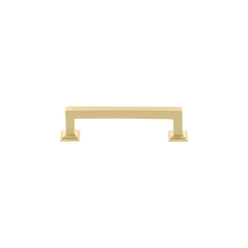 Grandeur Geneva 4" Brass Handle Pull, Satin Brass