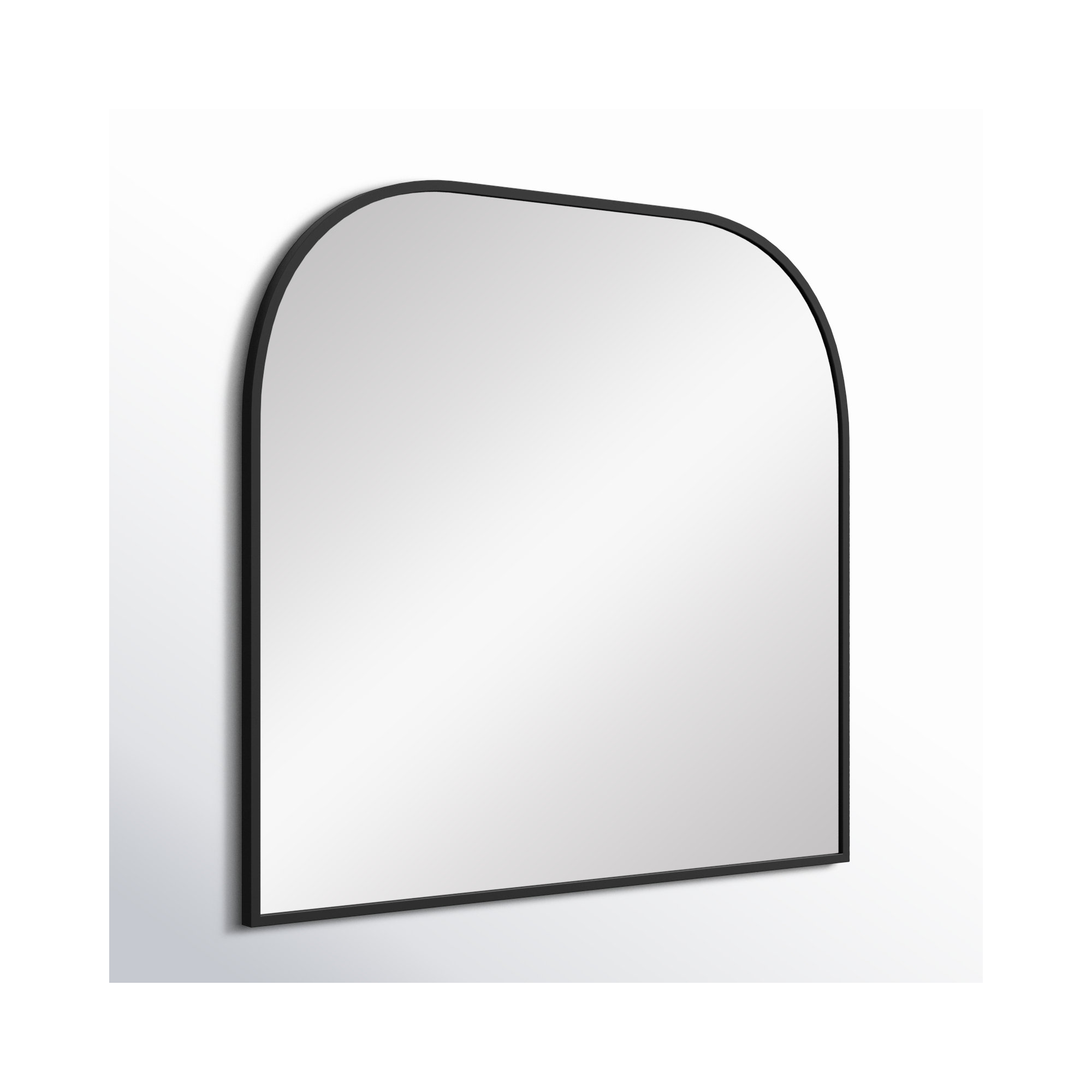 Sabine Metal Wide Arch Wall Mirror, 38" x 40", Black