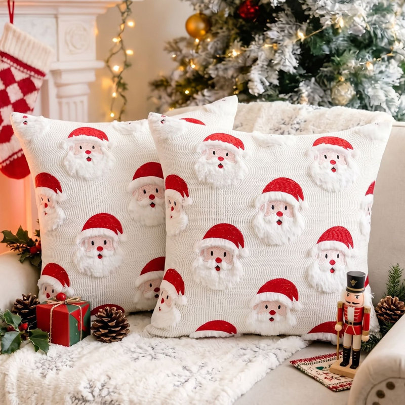 Housses de coussin 18 x 18 pouces Christmas Santa