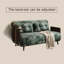 Coussin convertible 59,06 po en mélange de lin vert-129855403